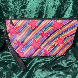 NWT Women’s Colorful Starry Wristlet Clutch, or Traveling Make-up Case